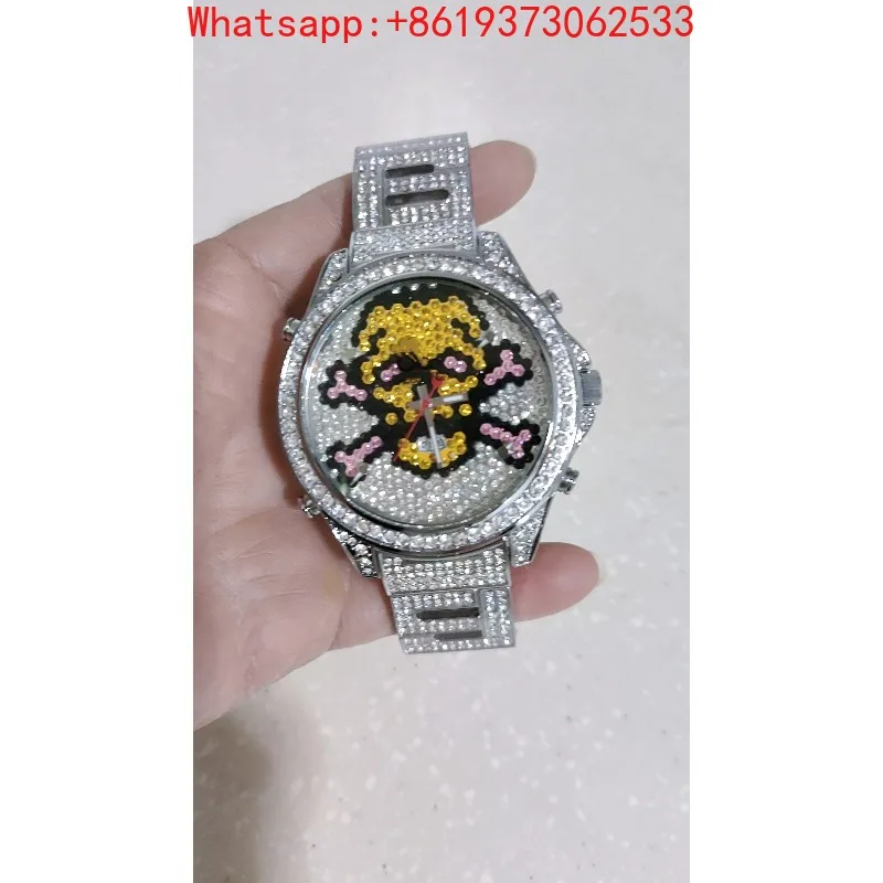 Customized New Fashion Trend Rhinestone Leopard Head Quartz Czech Leopard Skull Watch Limited Edition Classic Watch