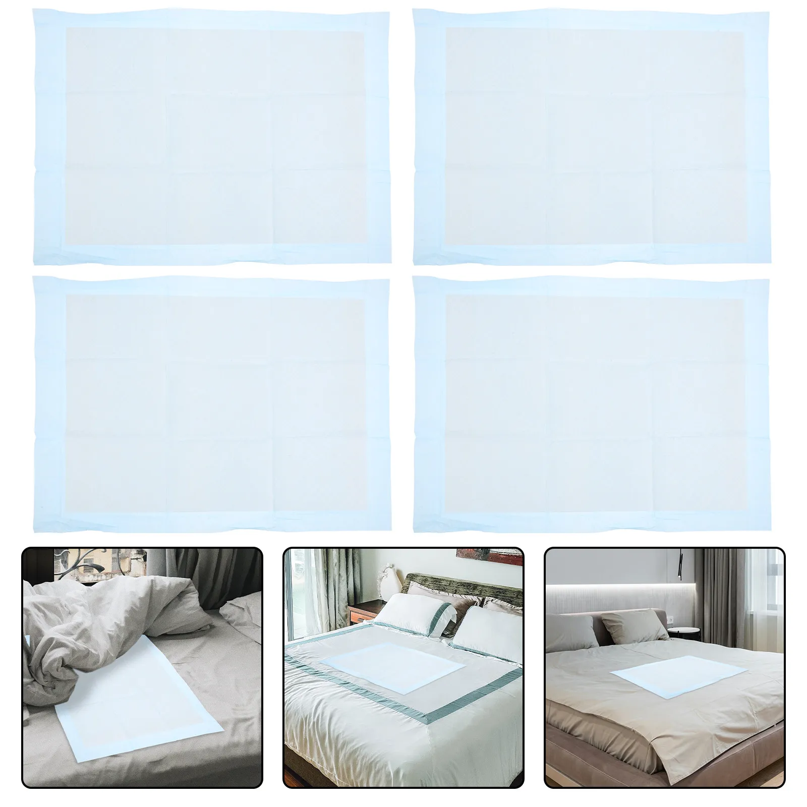 Adult Disposable Bed Pads Incontinence Accessory High Absorption Lightweight Portable Ultrathin Design Nonwoven Fabric Daily Use
