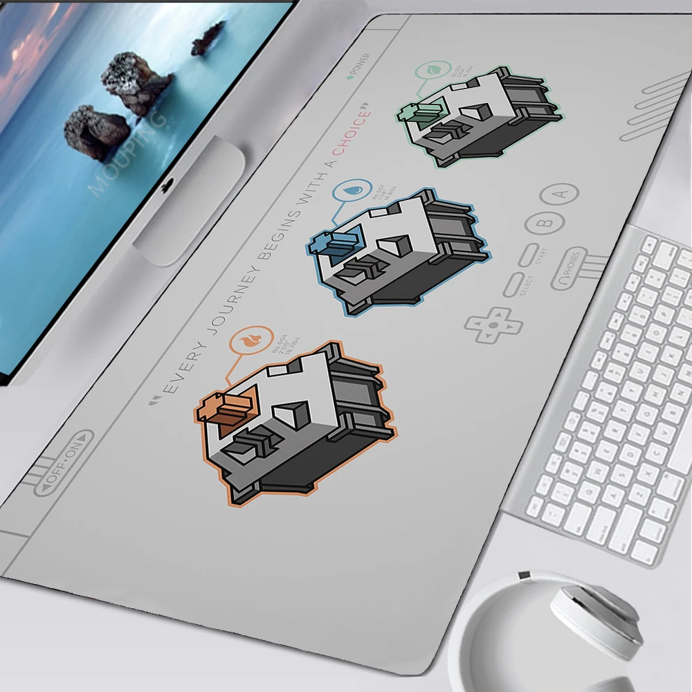 Laptop Office Tappetino per mouse in bianco e nero Tastiera meccanica Tappetino per mouse per computer Tappetino per mouse Accessori da gioco per tavolo artistico personalizzato