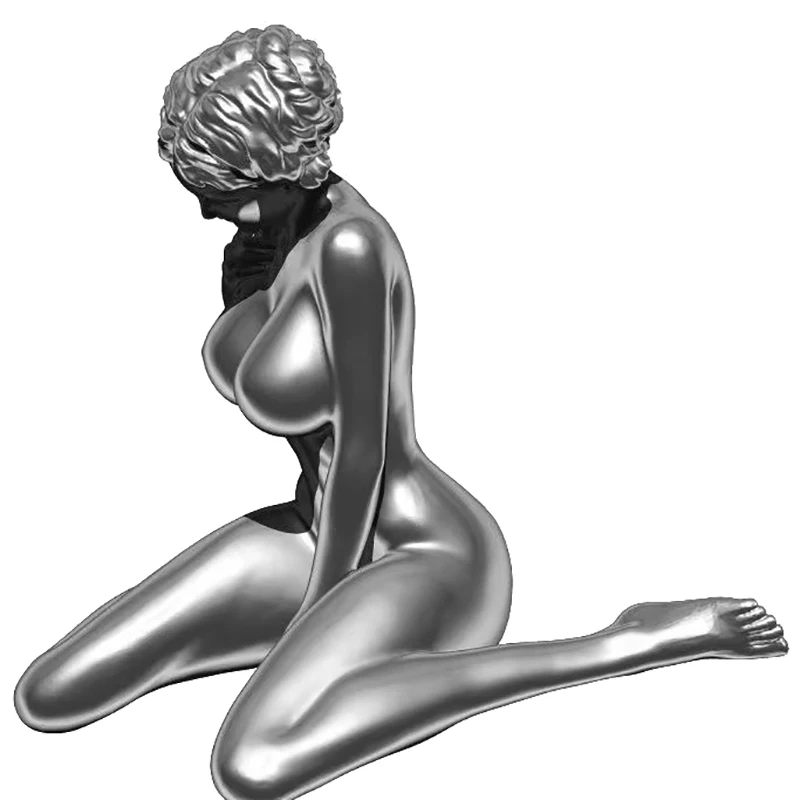 6 INCH European Design Bronze Finished Female Tasteful Nude Cast Resin Statue -Facing Right - Sculpted Elegance Femininity