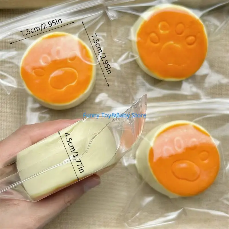 Cheesecake Vorm Knijpspeelgoed Zachte handtherapie Zintuiglijke Knijpspeelgoed Voor Volwassenen Kinderen Kantoor Reizen Gift