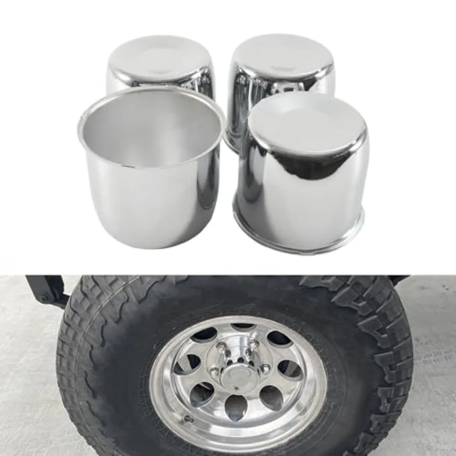 

Trailer Wheel Center Caps for Truck Trailer RV Wheels Rims Hub Caps Covers Chrome Hub Covers 4PCS