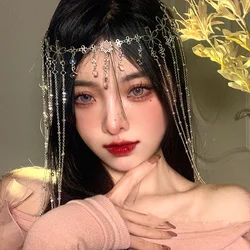 Vintage Hair Jewelry Chinese Style Fashion Alloy Rhinestone Chain Tassel Jewelry