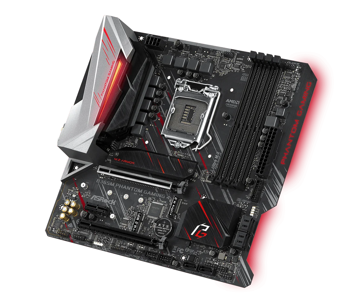 ASUS B365M PHANTOM GAMING 4 اللوحة الأم Intel B365 DDR4 المقبس 1151 64GB M.2 دعم i7-9700 i5-9400 i3-9100 i3-8100 وحدة المعالجة المركزية
