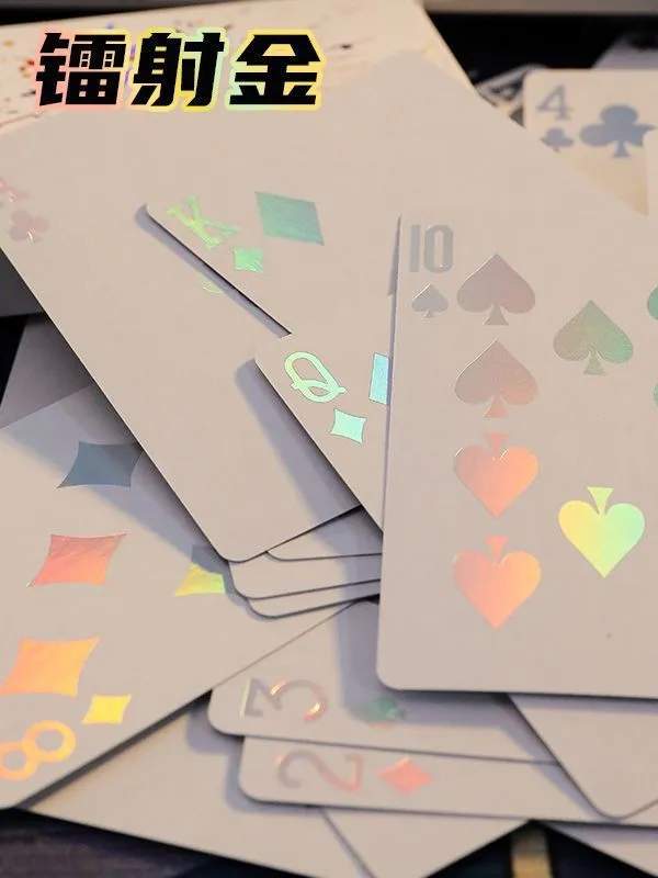 JCAC 54-Piece Set/Bag Paper Laser-Printed Playing Cards: Stylish and Unique Design for Parties and Leisure Time