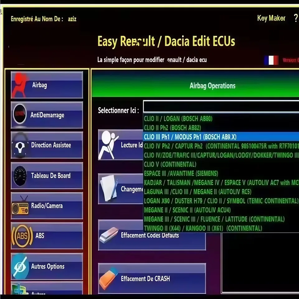 UCH Cleaner WORK with Renolink Easy Ren ault 6.1.4 Key Maker Dacia Edit Ecu for Renault Programmer Clear Crash Airbag Card Keys
