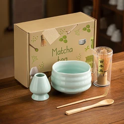 Japanese style Baiben Li Matcha Brush Beating Matcha Tool Tea: Song Dynasty Tea Pointer Gift Box Set Matcha Bowl