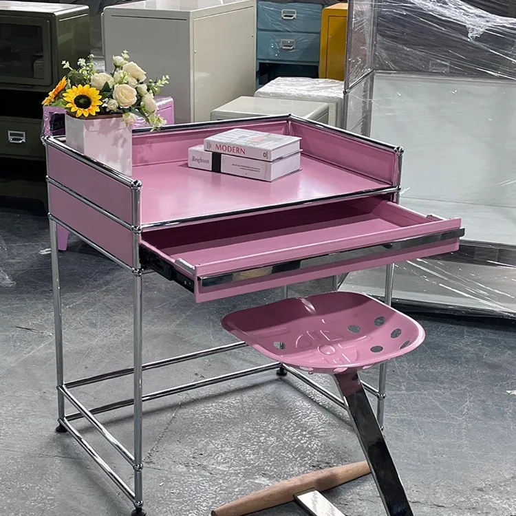 Makeup table Bedroom desk Computer desk Stainless steel corner table Locker