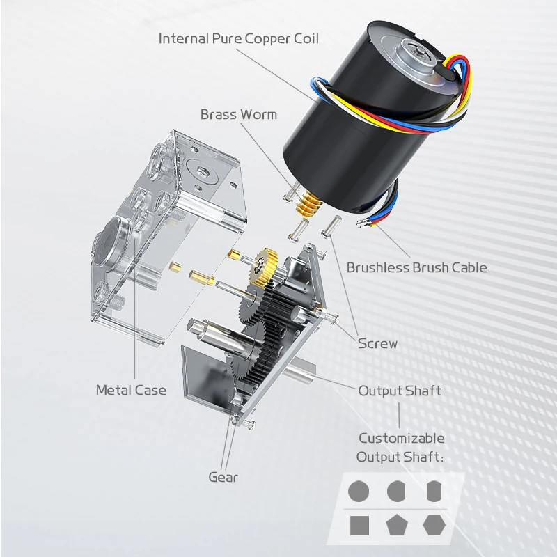 Imagem -06 - Redução sem Escova Worm Gear Motor 58403650 12v 24v High Torque Forward And Reverse Velocidade Ajustável 6rpm470rpm dc Motor