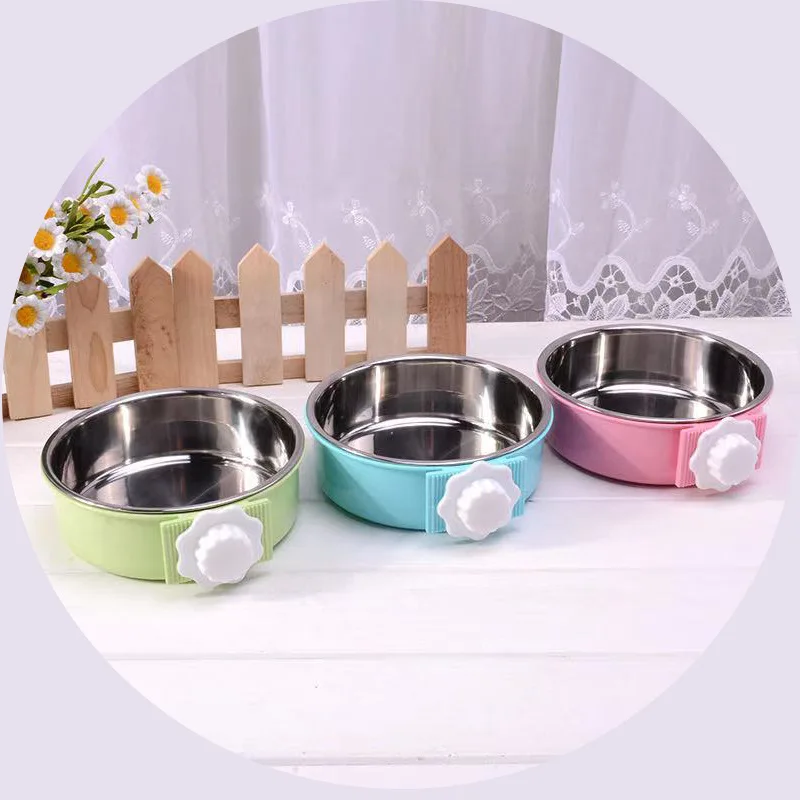 

2-in-1 Pet Bowl AdjustablePARKER Stainless Steel Pet Bowl Perfect Hanging Feeder for Dogs and Cats with Food and Water