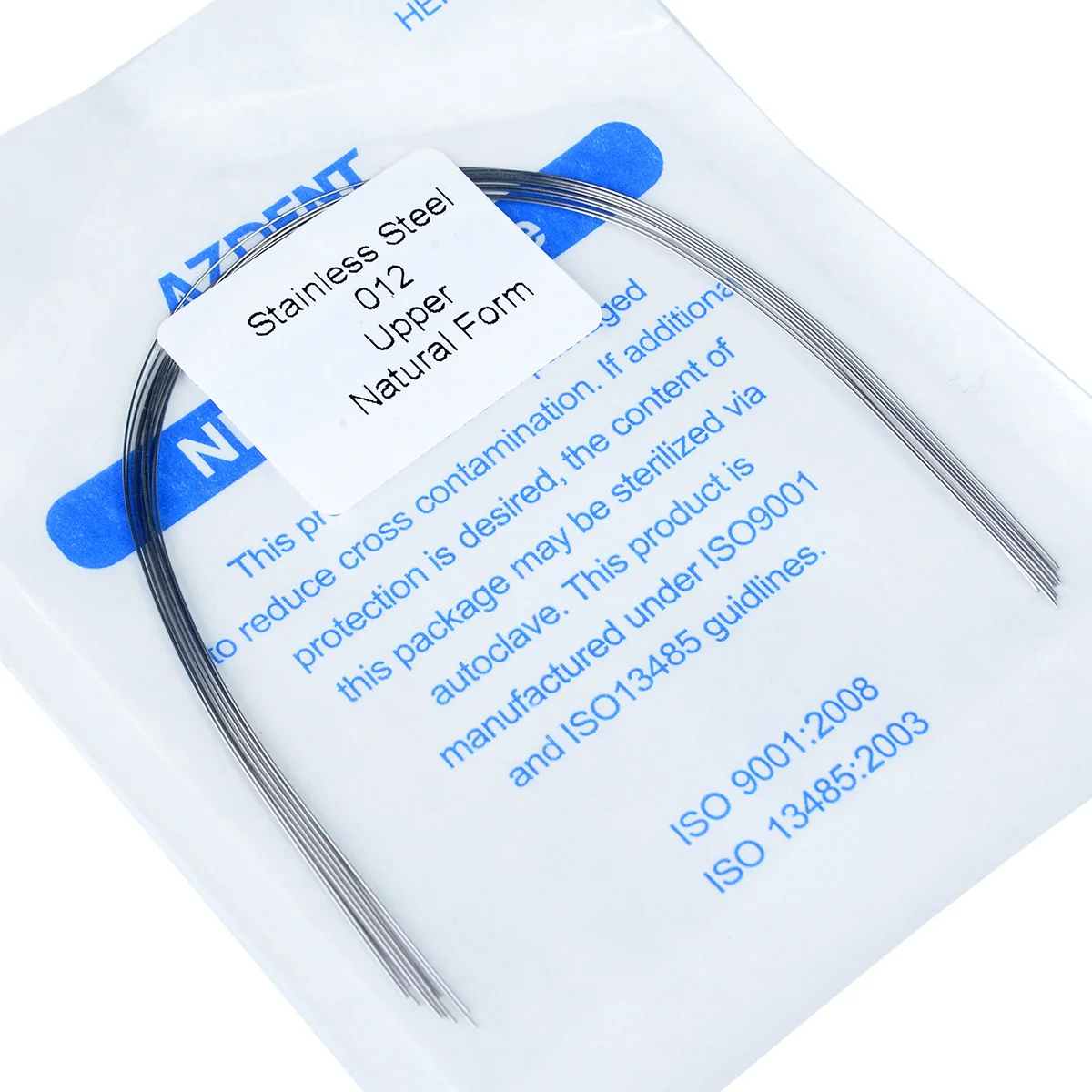10 Stück/Packung AZDENT Dental Kieferorthopädische Edelstahl-Rechteck- und Rundbogendrähte Natürliche Form Oberer und Unterer Bogendraht für Zahnmedizin – Detail 2