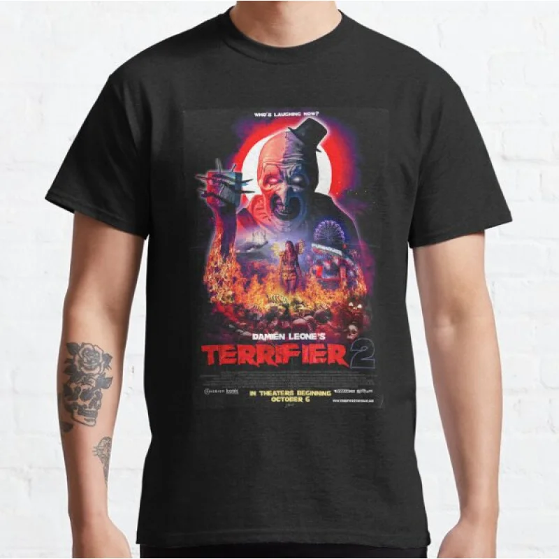 

Man Of The Hour 80s Retro Horror movie Art the clown killer Terrifier Scary halloween Gift t shirt Scream film Graphic clothes