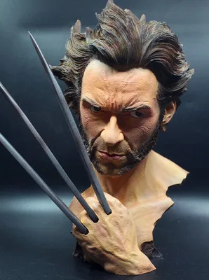 

men's wolverine bust of Hugh jackman war bust resembles bronze Furnishing articles model Terminator bust damage bust