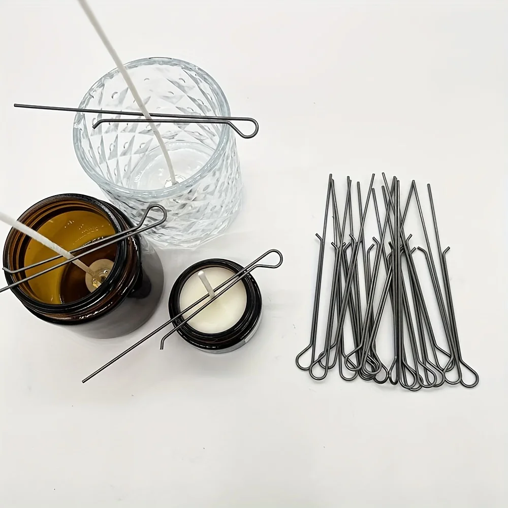 5/10Pcs 4.3 Inch Candle Wick Holders Clip Wick Fixer Stainless Steel Holders for Candle Making Metal Wick Centering Device Tools