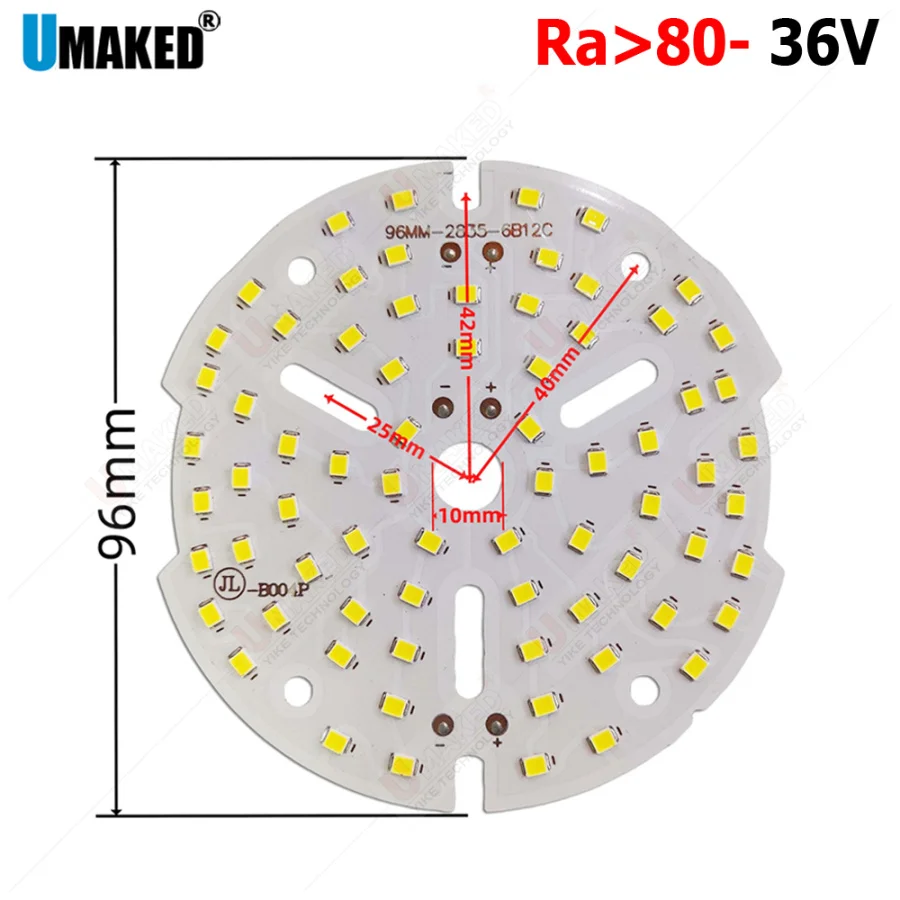 

36V 5-36W LED lamp board CIR Ra 80 super brightness downlighting source, 3000/4500/6000K DIY aluminum plate board