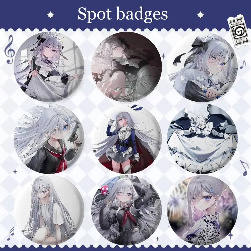 Anime P-Playing Death Games To Put Food On The Table Sorimachi Yuuki Badges Round Cosplay Pin Bag Decor Fans Collect Friend Gift