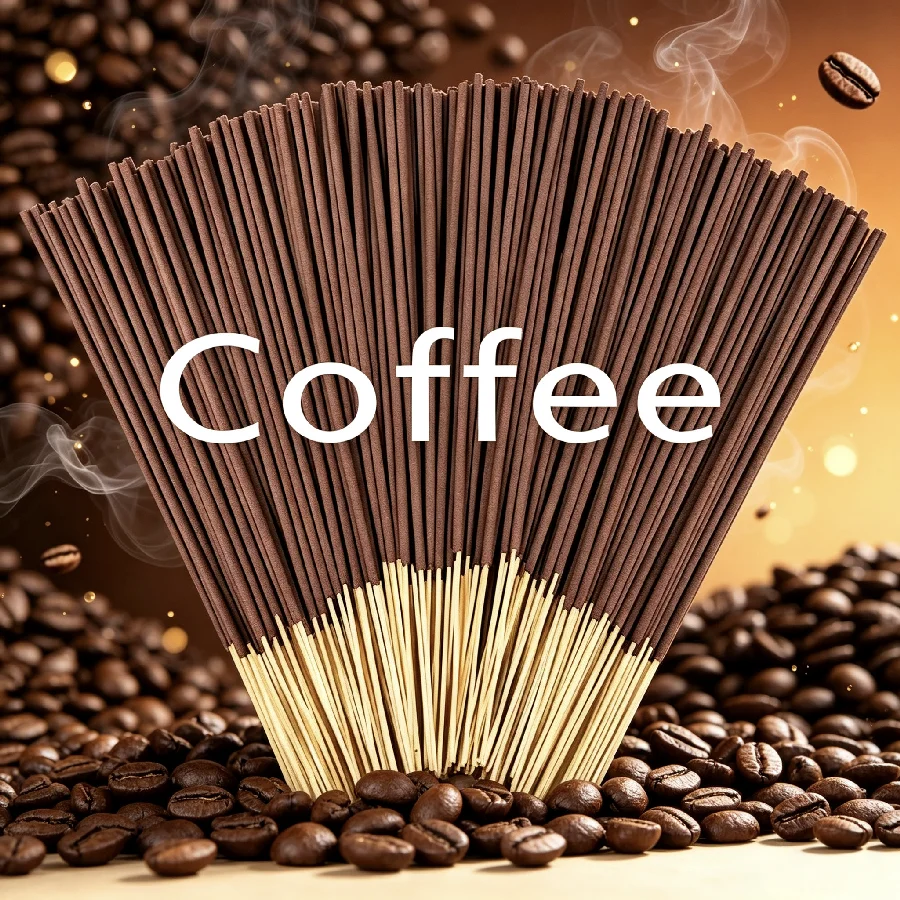 Coffee Scented Bamboo Incense Sticks, Aromatic Home Fragrance Sticks, Ideal for Home Decor, Reading, Tea Ceremony, Daily Ambianc