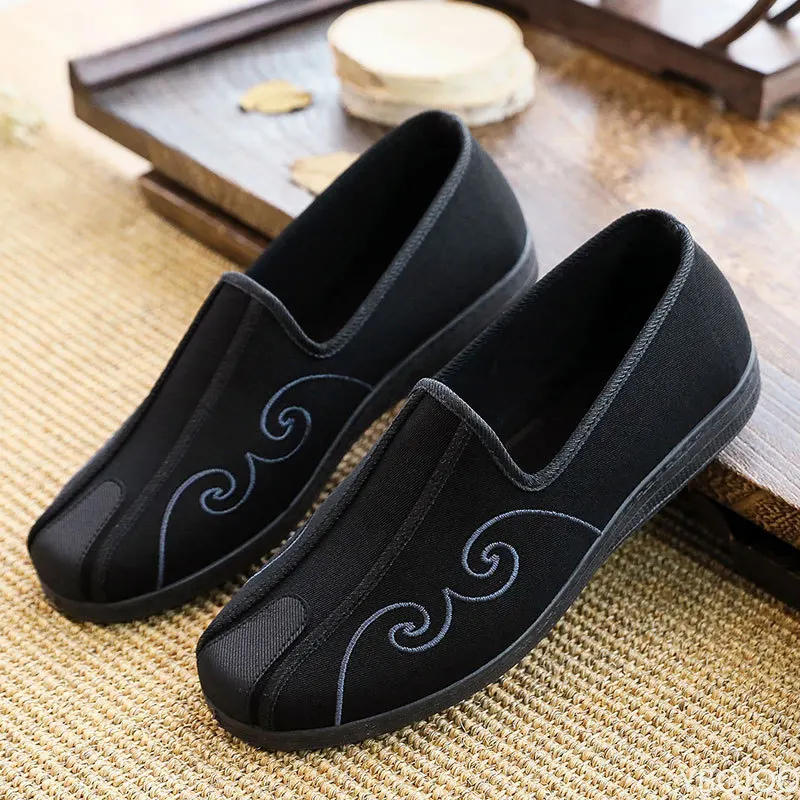 

2025 Summer New Men's Single Shoes Old Beijing Cloth Shoes Cowboy Canvas Shoes + Handmade Embroidery Insoles