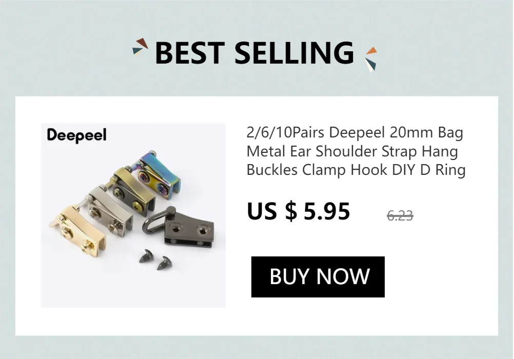 5/10Pcs Deepeel Metal Arch Bridge Bag Side Clip Buckle D Ring Screw Hook Handbag Strap Handle Connect Clasp Bags Accessories