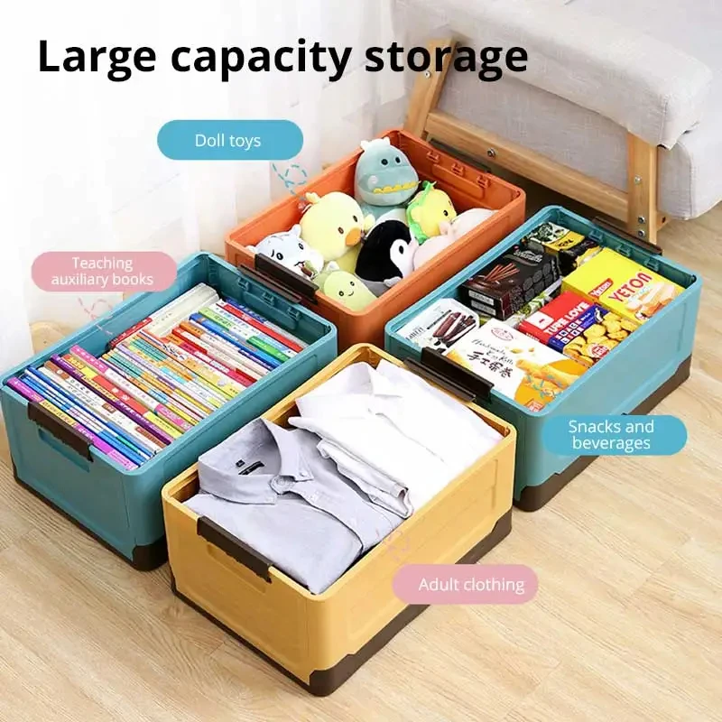 1pc Foldable Storage Box Wardrobe Storage Box Large Capacity For Toy Clothes Snacks Books Shoes Plastic Box For Car Household image 4