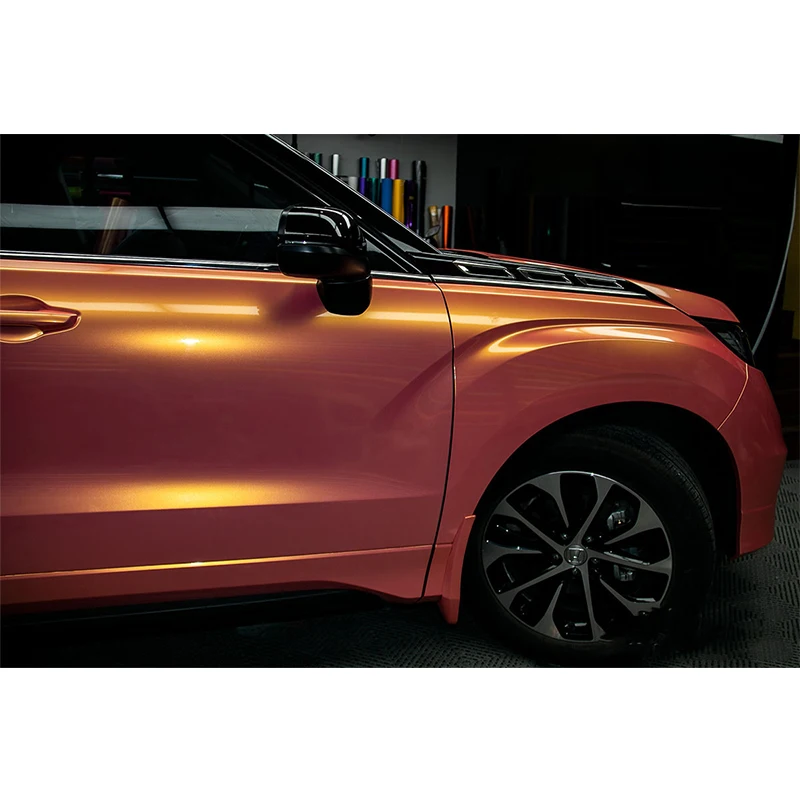 Chameleon Grey Blue Self Adhesive Vehicle Glossy Truck Decorative Protection Stickers Sleek Car Wrapping Vinyl