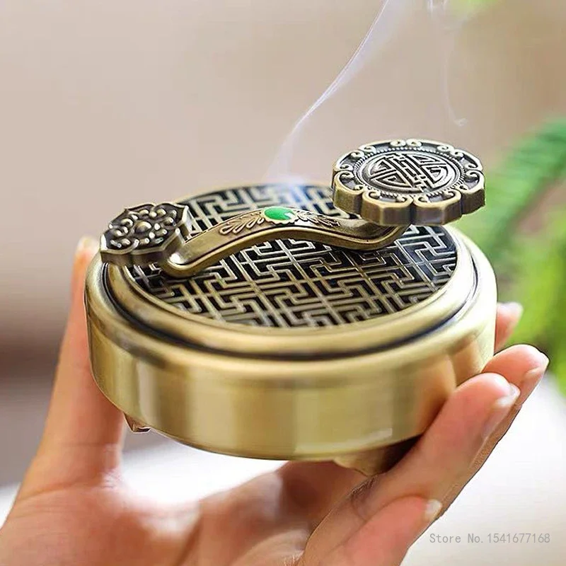 

Chinese Style Incense Burner, Alloy Fragrance Stove, Retro Zen Decoration, Creative Craft, Home Indoor, Living Room, Tea Ceremon