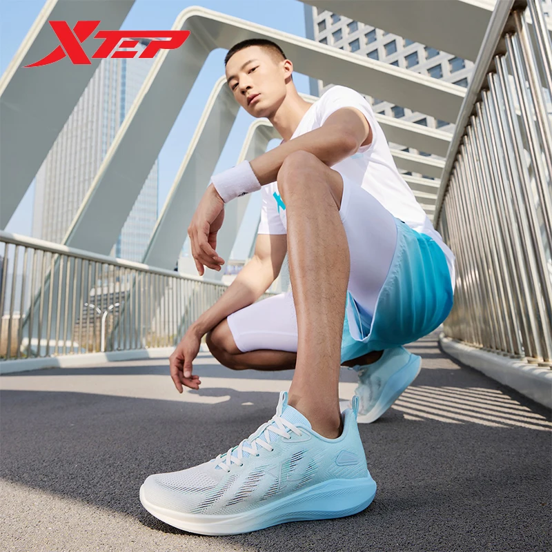 Xtep Feather Foam Running Shoes Men Shock Absorption Rebound Soft Sports Shoes Marathon Non-Slip Jogging Sneakers 878219110041