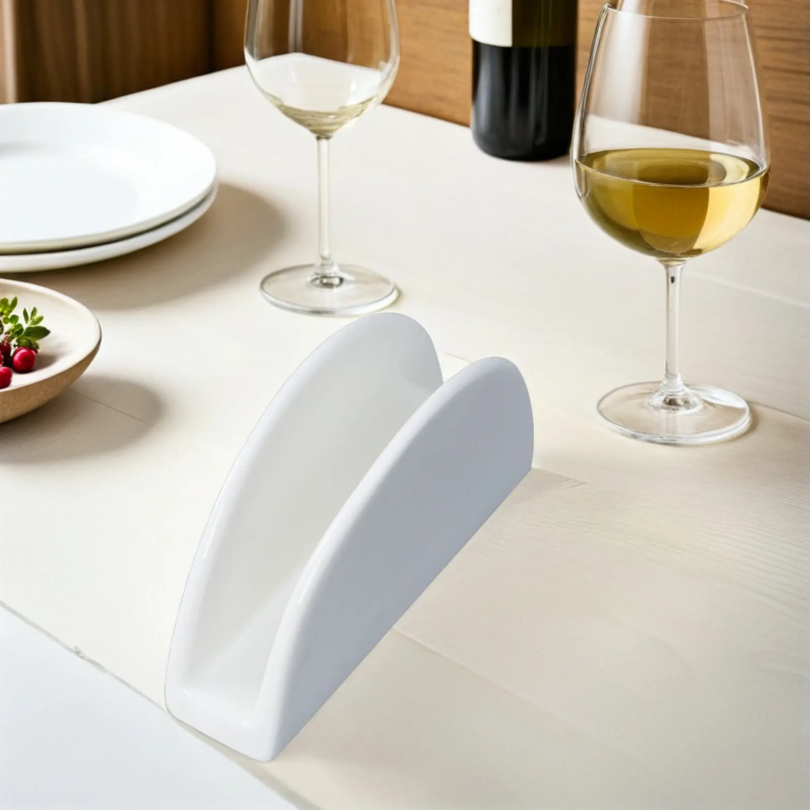 Ceramic Napkin Holder Chic Stylish Tissue Dispenser for Kitchen Restaurant Table Bathroom Paper Tray Decorative Stand view 5