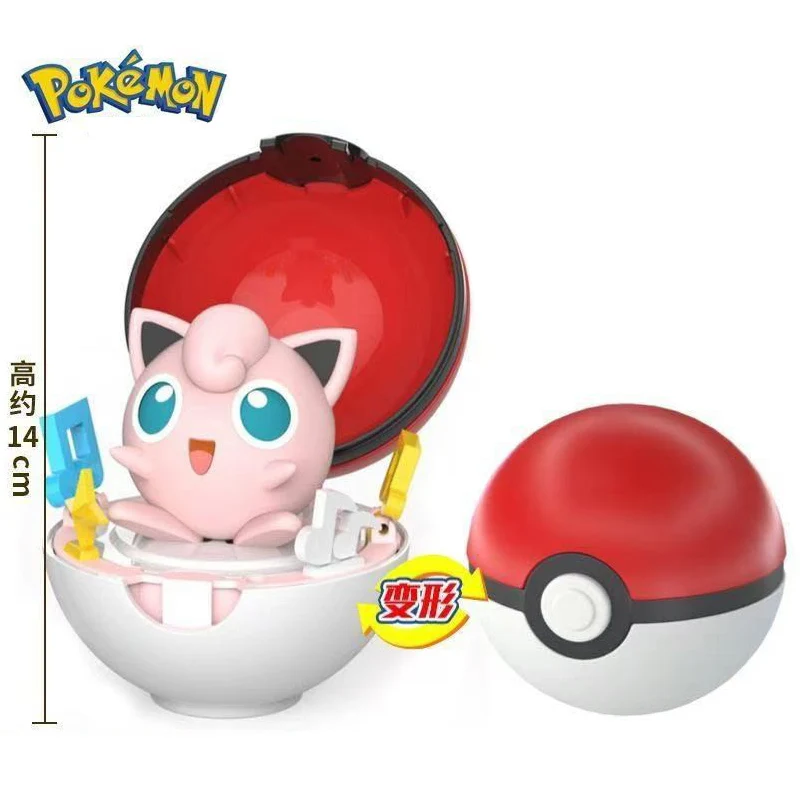 أصيلة Pok é mon Pok é الكرة تحويل عمل الشكل اليدوية بيكاتشو عروسة كارتون زخرفة الأطفال ختم لعبة هدية الكريسماس #5