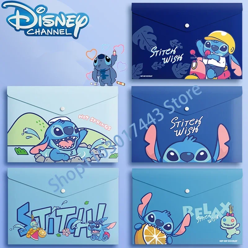 

Disney Stitch Микки Маус A4 Водонепроницаемая сумка для хранения документов Большая емкость для экзаменационной бумаги Школьные принадлежности Папки для файлов