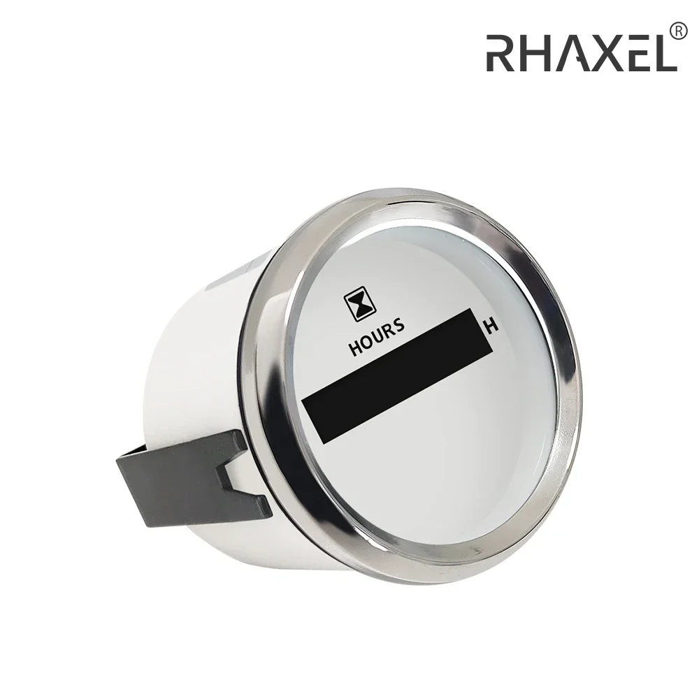 

RHAXEL Universal Digital Hour Meter Gauge LCD Engine Tach Hour Meter Gauge 52mm(2") with Red Backlight for Car Boat Yacht Vessel