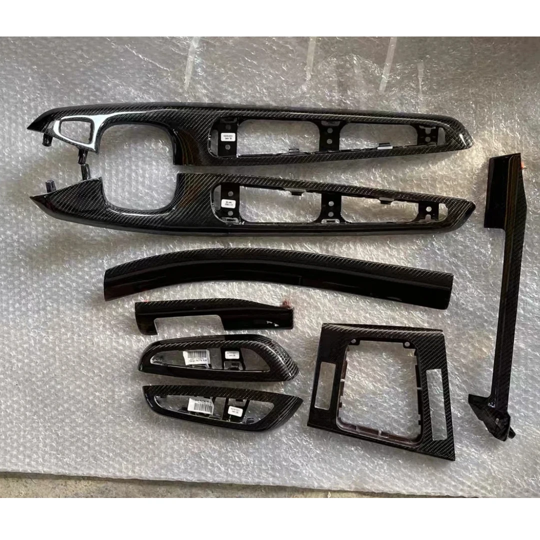 

Real Carbon Fiber Interior Moulding Trim center console door sill panel For BMW3 Series E46 98~05 Dashboard replacement 2 door