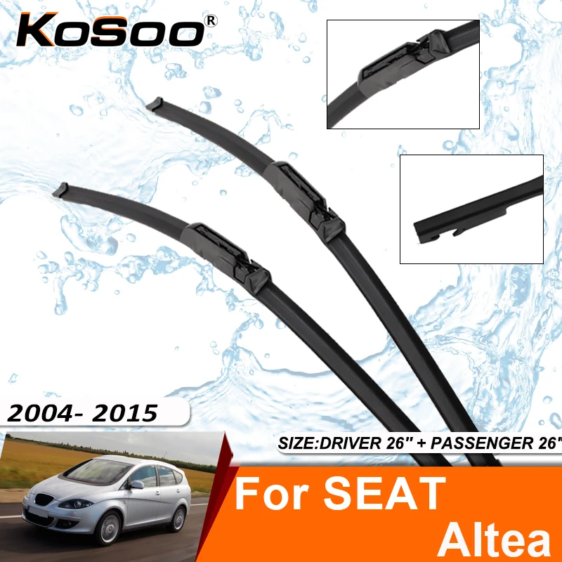 Car Wiper Blade For SEAT Altea XL Altea 4 Freetrack 2004-2015 Windshield Rubber Refill Front Window Wiper Accessorie