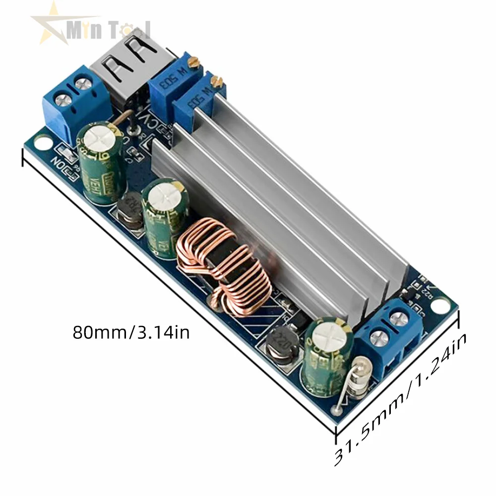 DC 2~24V 80W USB  Interface Boost Converter 80w CC CV Adjustable Regulated Power Supply Accoessories