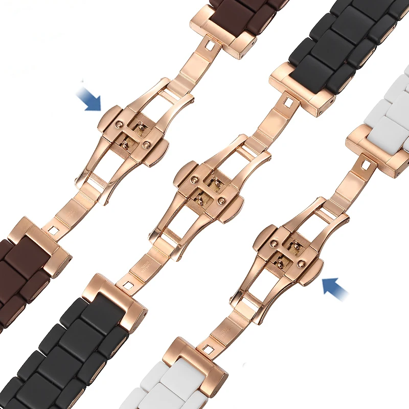 Silicone +Stainless steel strap for Armani AR5906 AR5905 AR5890 AR5889 5858 5920 man 23mm woman 20mm Rubber watchband bracelet