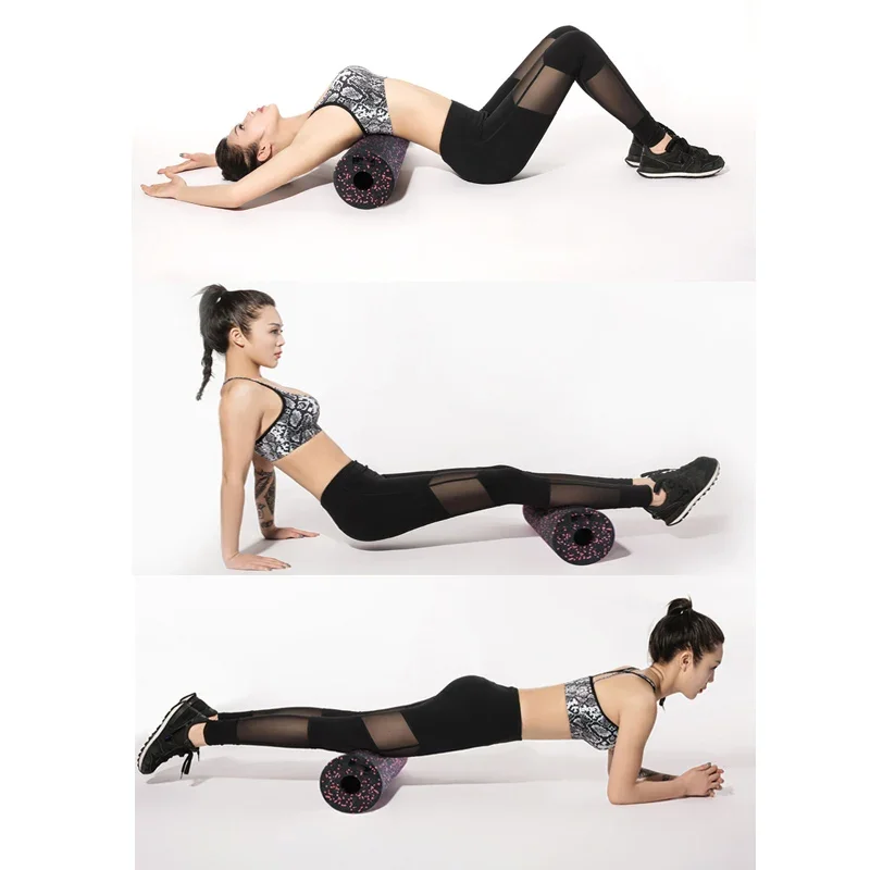 30*15CM EPP Pilates Con Lăn Xốp Đen Tập Yoga Xốp Con Lăn Tập Thể Dục Thiết Bị Massage Con Lăn Cơ Thể Cho Phụ Nữ/nam