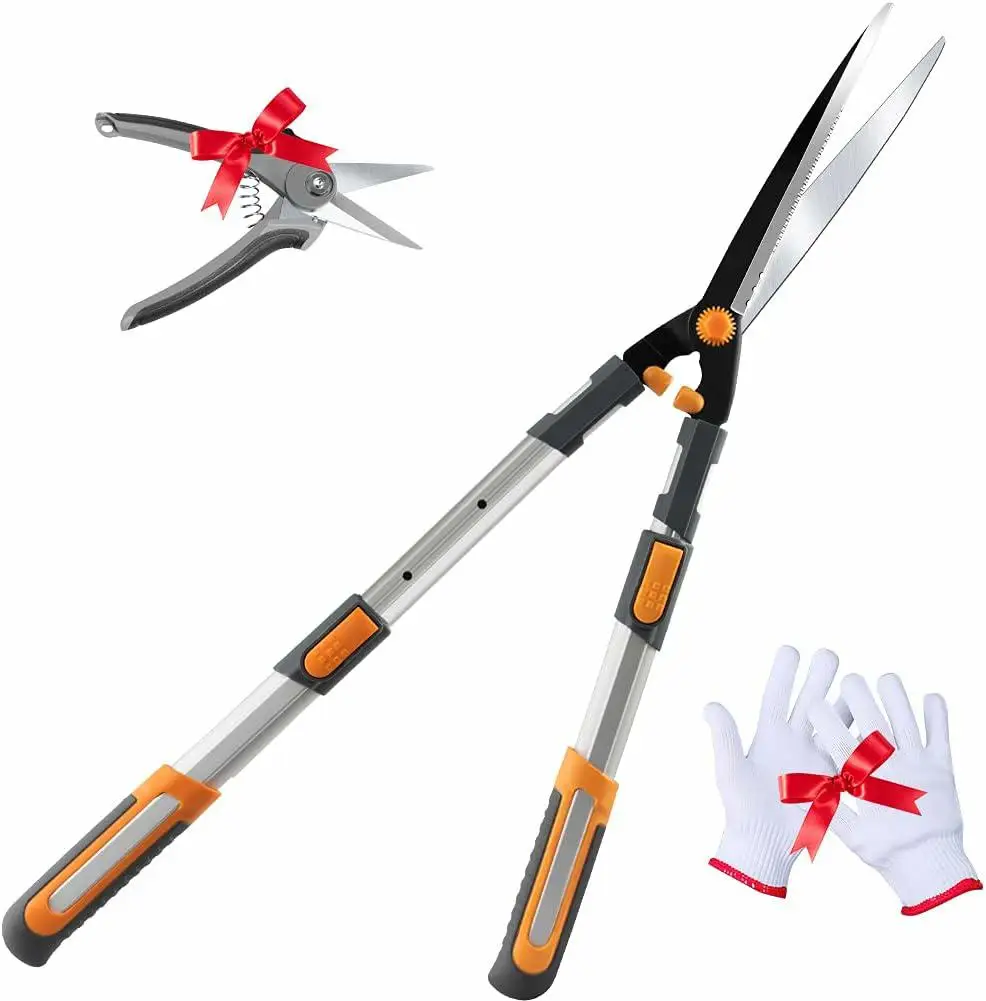 AIRAJ Telescopic Hedge Clippers & Shears,Extendable Hedge Clippers Heavy Duty,7.5