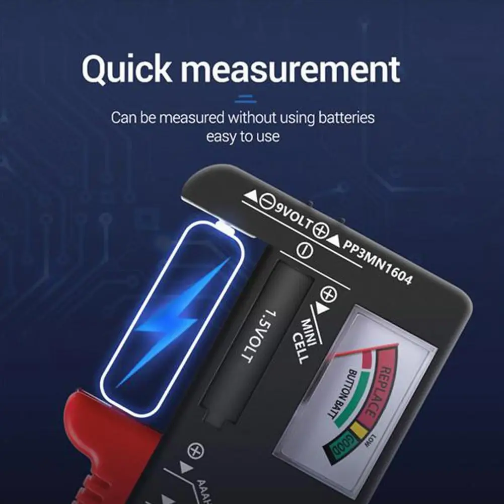 Pointer Type Battery Tester AA/AAA/9V/1.5V Button Cell Battery Capacity Check Capacitance Diagnostic Tool