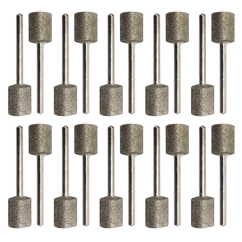 

Diamond Grinding Bits 3mm Shank Cylindrical Diamond Grinding Head for Jade Stone Carving Polishing Rotary Tool 2.5/3/3.5/5/6mm
