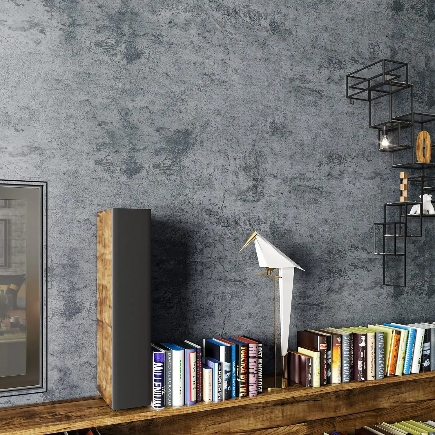 40cm Thicken Floor Sticker PVC Self-adhesive Waterproof Ceramic Tile Wall Sticker Suitable for Bathroon Kitchen Floor Home Decor