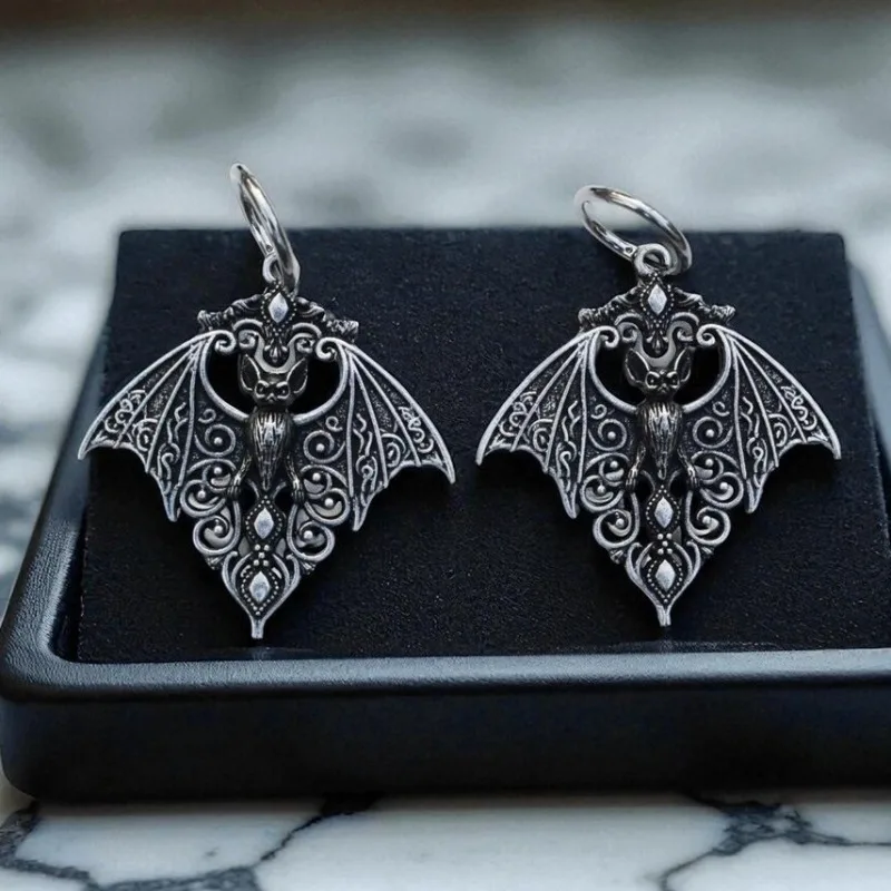 New Vintage Gothic Bat Pendant Men's and Women's Earrings Gothic Jewelry