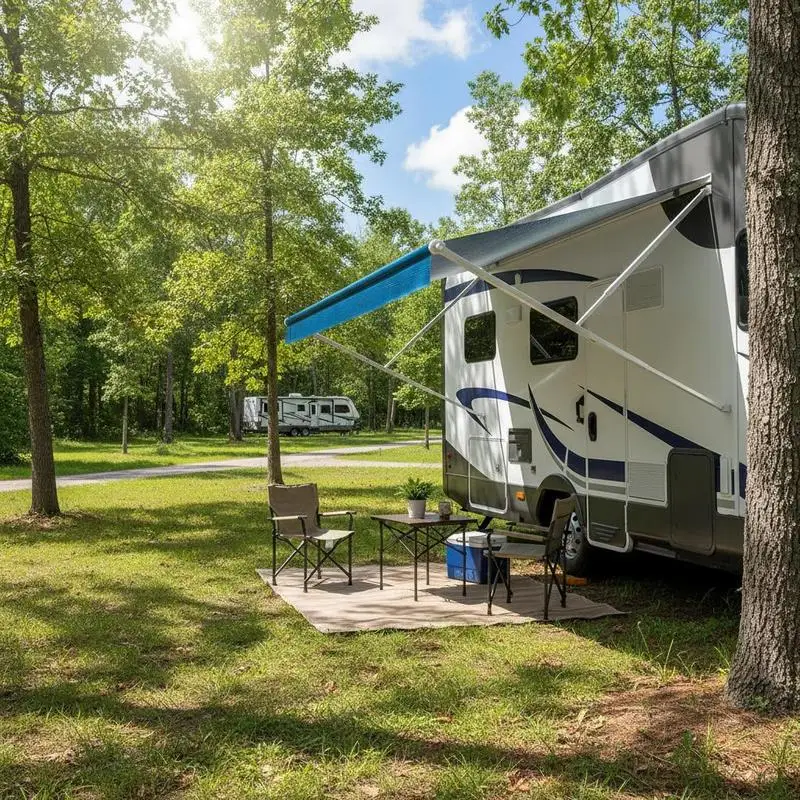 

RV Vinyl Canopy Replacement 17'2" Fabric for 18' Awning, Camper Trailer Motorhome, 3-Ply 16oz PVC Heavy Duty Material Blue Fade Design