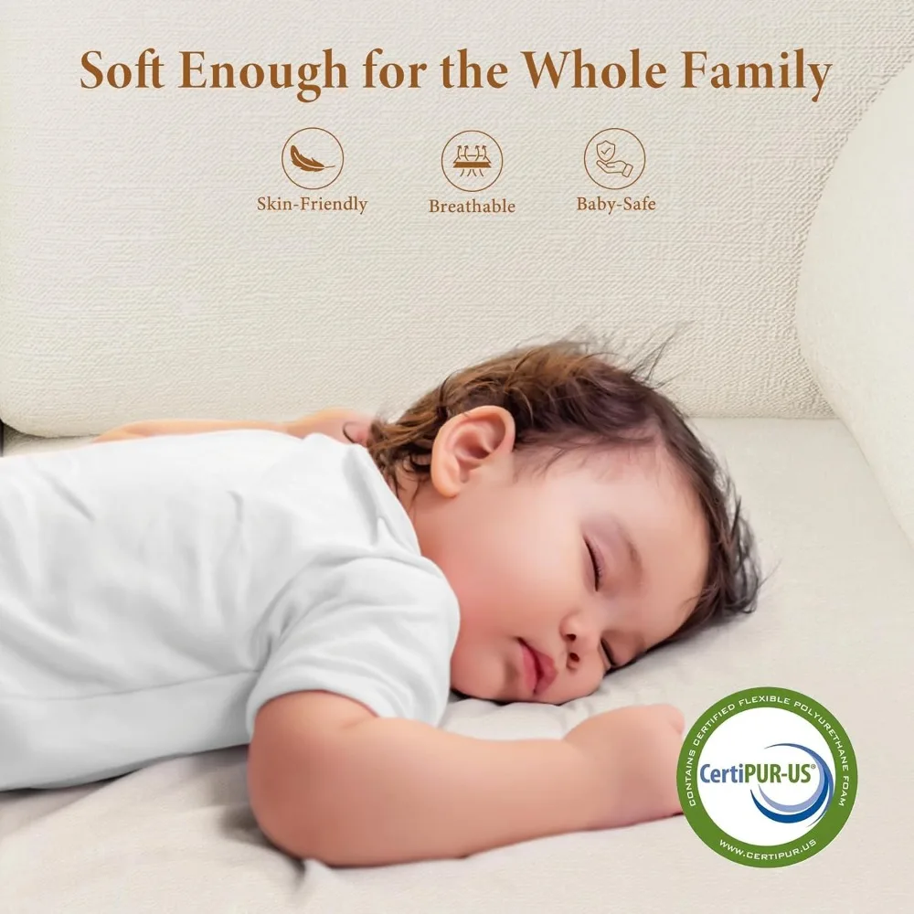 أريكة مقطعية مستوحاة من السحابة من Vesgantti 106 مع كرسي، تصميم وحدات للجلوس العميق، قماش شانيل مع وسائد من إسفنج الذاكرة، #5