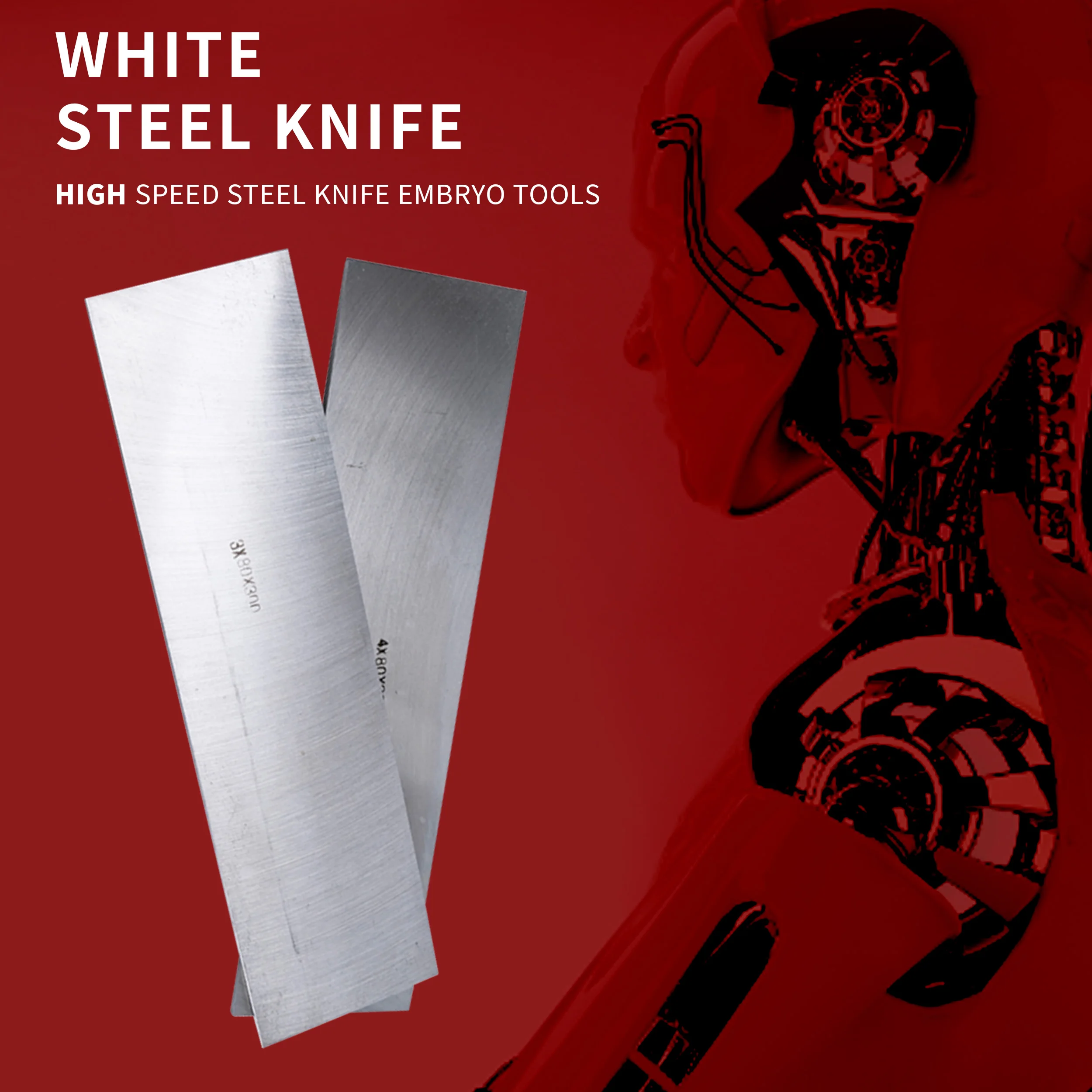 3x20x300mm 3x25 3x30 3x35 3x40 3x45 3x50 3x60 3x80 3*100 HSS White Steel Piece Knife Embryo CNC Turning Tools High Performance