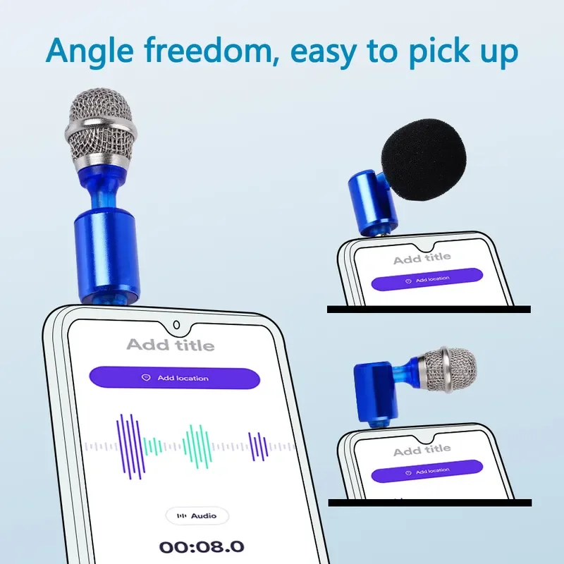 BOLRZO sound card computer mobile phone camera special mini microphone microphone pickup screen