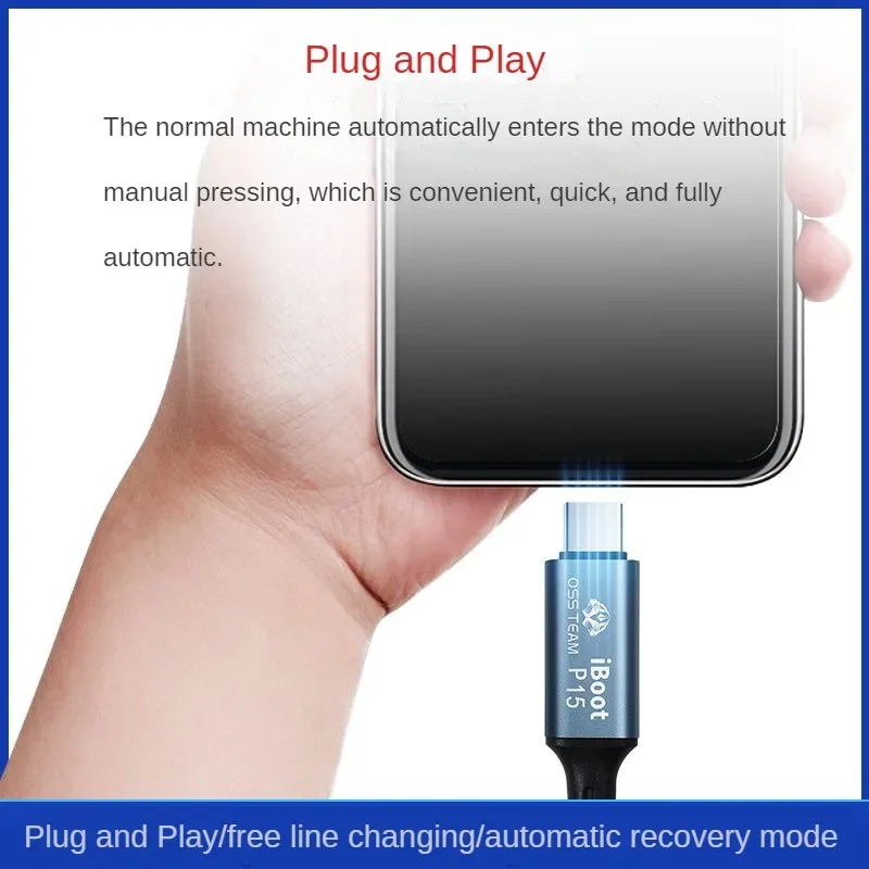 OSS W235 Automatic Recovery Mode Flash Cable for IPhone 15 Series Online Update Data Transfer Charging Flash Phone Repair Tool