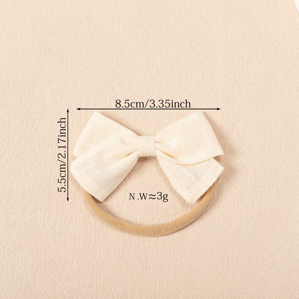 4pcs Baby Bow Headband Girls Cute Nylon Hairband Soft Elastic Kids Headwear Newborn Toddler Photography Hair Accessories image 4