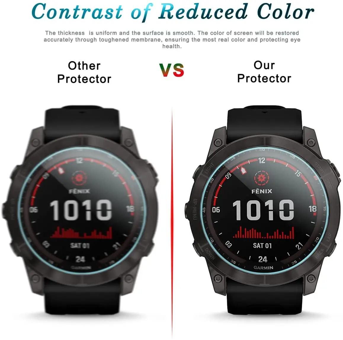 9H Premium Tempered Glass For Garmin Fenix 7 7X 7S 6 6X 6S Pro 5 5s Smart Watch Clear HD Screen Protector Film Accessoriess