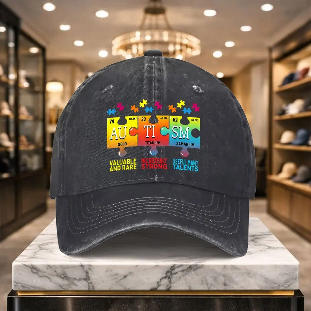 

1 Casual and Versatile Autism Awareness Baseball Cap, Adjustable Snapback, Suitable for Outdoor Sports and Daily Casual Wear, a
