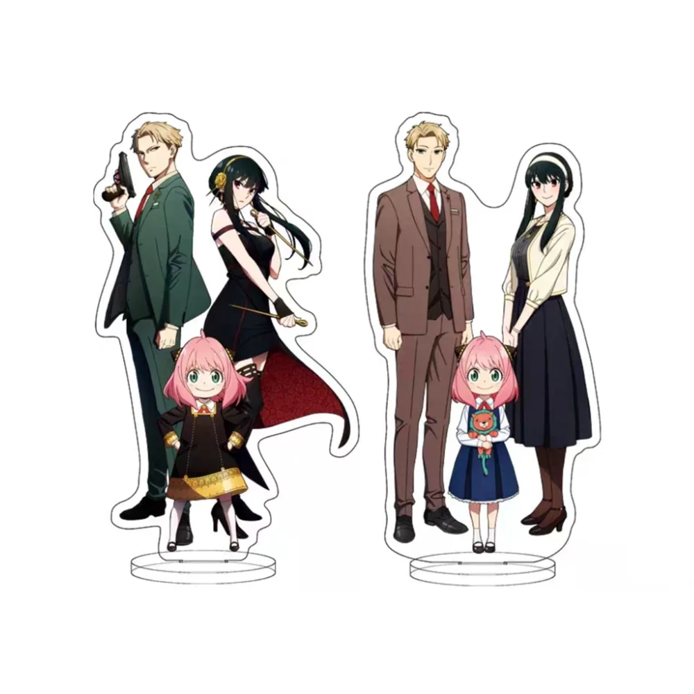 Anime SPY×FAMILY Anya Forger Lloyd Yor Forger 15CM Double-sided Printing Acrylic Stand keychain Figure Desk Decor Collect gifts